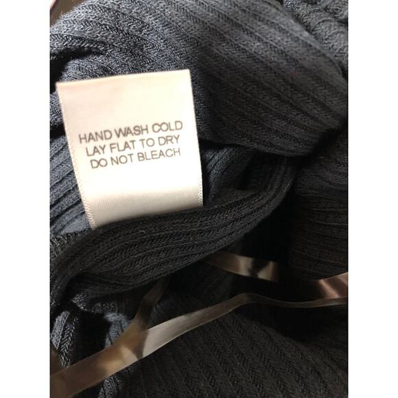 LNA Banx Jumpsuit Long Sleeve Side Cutout Straight Leg Rib Knit Black Large - Picture 11 of 12